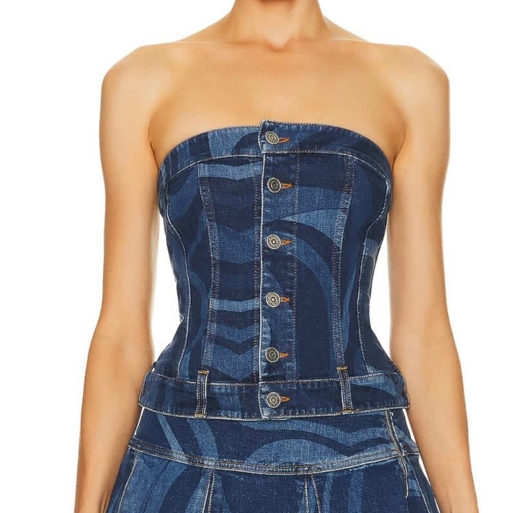 Emilio Pucci bustier denim top